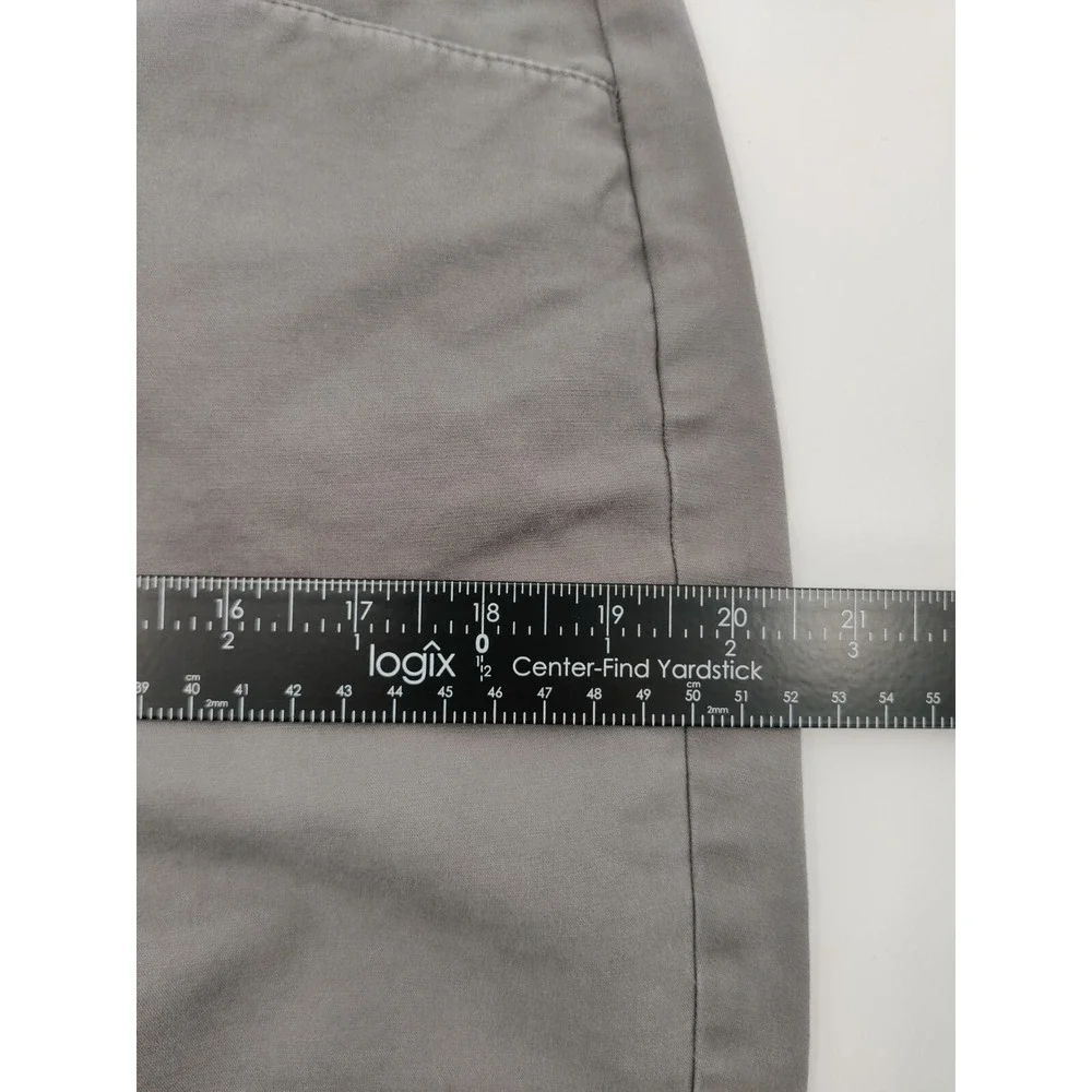 Ann Taylor Curvy Gray Cuffed Bermuda Shorts Womens Size 14 Mid Rise Solid Cotton